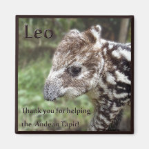 Leo the Andean Tapir Refrigerator Magnet