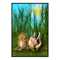 Leo the Lion Yoga Babe Print by YogaBabe Leo the Lion Yoga Babe Print