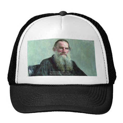 Leo Tolstoy "Know Nothing" Quote GIfts Tees Cards Hat