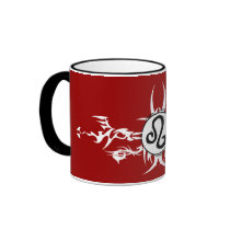 Leo Tribal REd Mug by Method77 Leo Tribal REd Mug