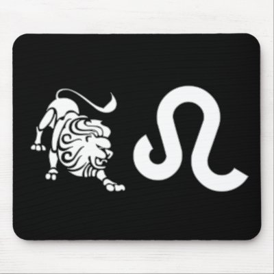 Leo with Symbol Mouse Pads by horoscope_signs