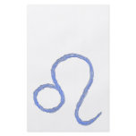 Leo. Zodiac Astrological Sign. Blue flyers