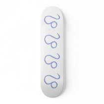 Leo. Zodiac Astrological Sign. Blue. Skateboard Decks