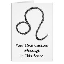 Leo. Zodiac Astrological Sign. Greeting Cards