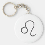 Leo. Zodiac Astrological Sign. Keychain