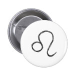 Leo. Zodiac Astrological Sign. Pinback Button