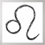 Leo. Zodiac Astrological Sign. Posters
