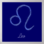 Leo. Zodiac Astrological Sign. Print