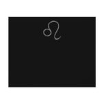 Leo. Zodiac Astrology Sign. Black. flyers