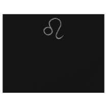 Leo. Zodiac Astrology Sign. Black. Full Color Flyer