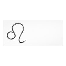 Leo. Zodiac Astrology Sign. Black. Invitation