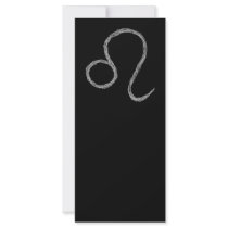 Leo. Zodiac Astrology Sign. Black. Full Color Rack Card