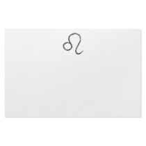 Leo. Zodiac Astrology Sign. Black. Stationery