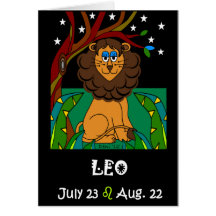 LEO - ZODIAC GREETING CARD