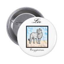 Leo Zodiac Items Pinback Buttons