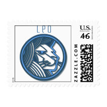 Leo Zodiac Postage Stamp