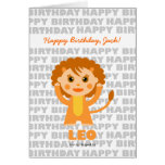 Leo Zodiac Sign Birthday Card