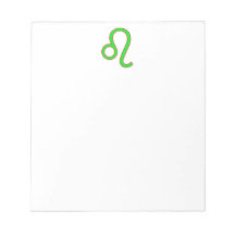 Leo Zodiac Sign Memo Note Pad