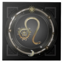 Leo Zodiac Sign Tile