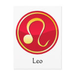 Leo - Zodiac Signs Post Card