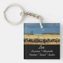 Leo zodiac star sign acrylic keychain