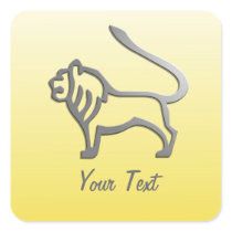 Leo Zodiac Star Sign In Light Silver Stickers