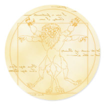 LEOMORPHIC DA VINCI round sticker