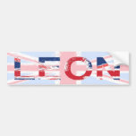 Leon and British flag Bumper Stickers