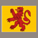 León escocés rojo tarjetas postales