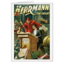 Leon Herrmann The Great ~ Vintage Magic Act Greeting Cards