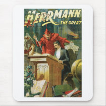 Leon Herrmann The Great ~ Vintage Magic Act Mousepads
