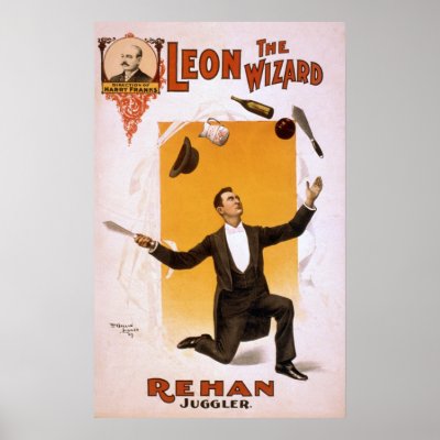 LEON REHAN Knife Juggler VAUDEVILLE Poster by PaperTimeMachine