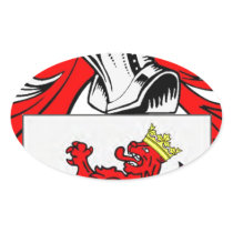 Leon (Spanish) Coat of Arms Oval Sticker