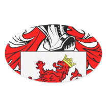 Leon (Spanish) Coat of Arms Oval Sticker