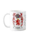 Leon, the origin, meaning and the crest mugs