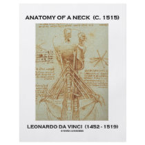 Leonardo da Vinci Anatomy Of A Neck (Drawing) Full Color Flyer