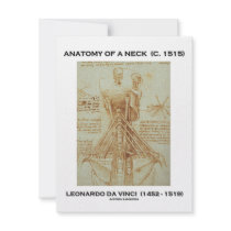 Leonardo da Vinci Anatomy Of A Neck (Drawing) invitations by wordsunwords Leonardo da Vinci Anatomy Of A Neck (Drawing) invitations