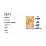 Leonardo da Vinci Ask Counsel Who Rules Himself Business Card