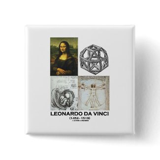 Leonardo da Vinci Collage (Collection of Works) button