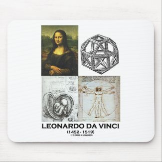 Leonardo da Vinci Collage (Collection of Works) mousepad