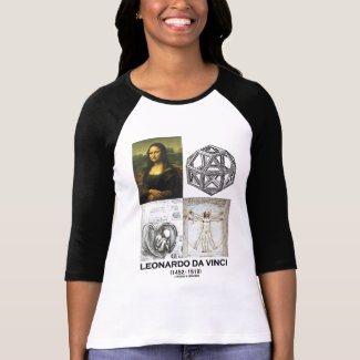 Leonardo da Vinci Collage (Collection of Works) shirt