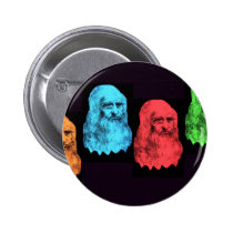 Leonardo Da Vinci Collage buttons