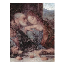 Leonardo da Vinci Das Abendmahl, Detail 1495-1497  Post Card