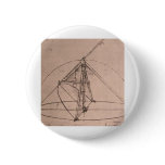 Leonardo da Vinci, design for a parabolic compass Pinback Buttons
