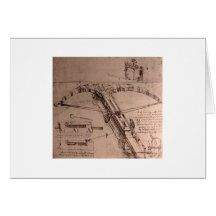 Leonardo da Vinci, design for an enormous crossbow Card