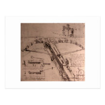 Leonardo da Vinci, design for an enormous crossbow Postcards