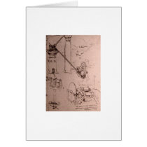 Leonardo da Vinci, drawings of machines Card