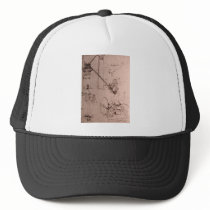 Leonardo da Vinci, drawings of machines Mesh Hats