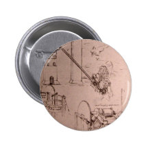 Leonardo da Vinci, drawings of machines Pins