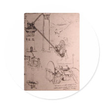 Leonardo da Vinci, drawings of machines Sticker